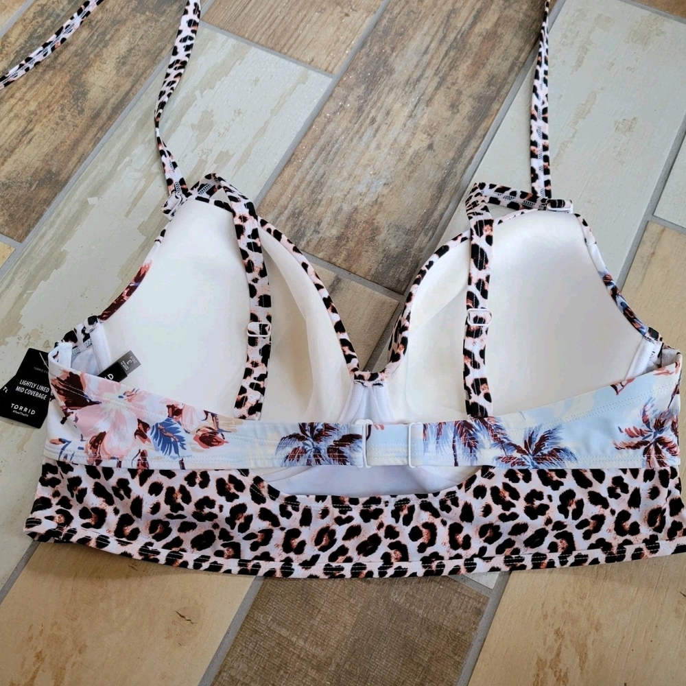 Torrid Pink and Brown Bikini with Mixed Prints - Picture 4 of 4